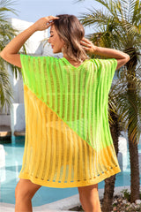 Sunscreen Stitching Hollow Bikini Cover Up