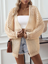 Solid Color Loose Long-sleeved Sweater Coat