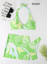 Short Skirt Split Swimsuit Three-piece Suit