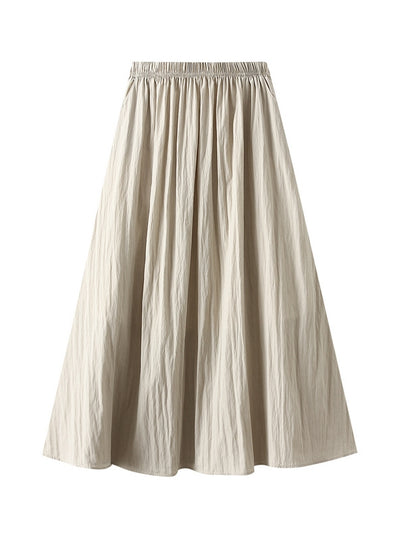 High Waist Retro Casual Pleated Skirt