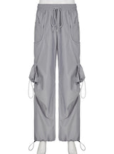 Slim Casual Overalls Pleated Elastic Pant