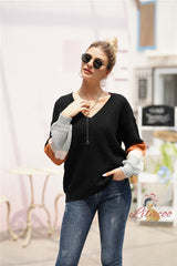 Women Crew Neck Loose Knit Sweater