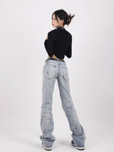 Vintage Ripped Loose Jeans Pant