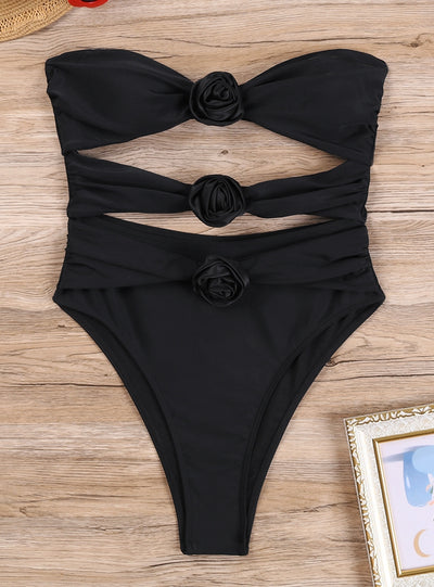 Sexy 3D Flower One-piece Swimsuit