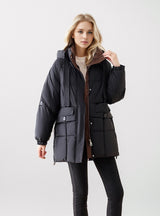 Medium-long Leisure Hooded Down Coat