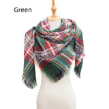 Plaid Thorn Wool Scarf Shawl