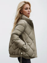 Stand-up Collar Loose Padded Down Coat