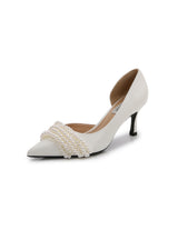 Pearl Stiletto Heels Wedding Shoes