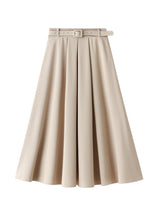 Retro High Waist Slim Skirt With Belt