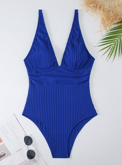 One-piece V-neck Backless Bikini