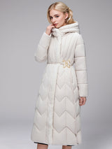 Long Over-the-knee Cotton-padded Jacket Coat