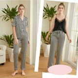 Three-piece Lapel Short-sleeved Trousers Suit