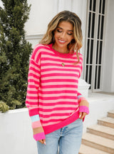 Round Neck Pullover Long Sleeve Sweater