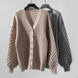 Knitted Retro Loose Long-sleeved Sweater Coat