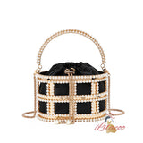 Chain Birdcage Pearl Handbag