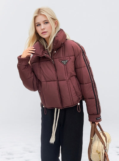 Short Casual Cotton-padded Down Coat