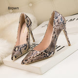 Shallow-mouthed Snake-shaped Pointed High Heels