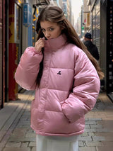 Short Stand-up Cotton-padded Jacket Coat