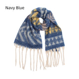 Coarse Tassel Jacquard Scarf