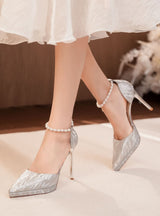 Waterproof Platform Stiletto Heels Wedding Shoes