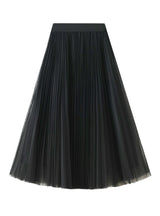 Large Swing Gauze Pleated Skirt