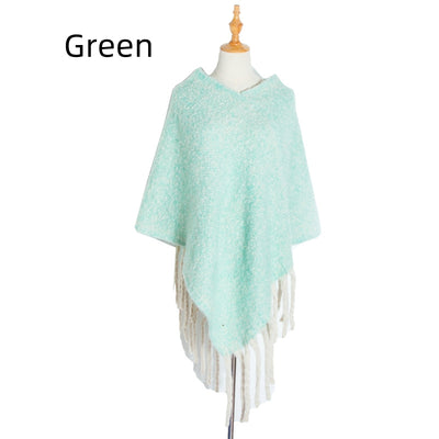 Thick Long Tassels Shawl Cloak