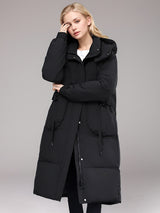 Thick and Loose Medium and Long Over-the-knee Hooded Coat