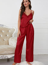 Slim Sexy Sling Silk Pajamas