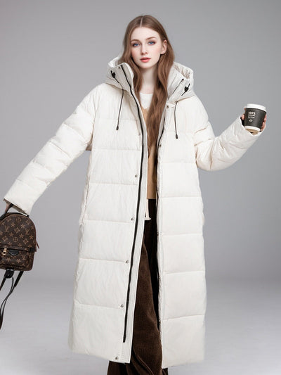 Long Loose Hooded Cotton-padded Jacket