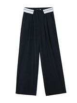 Grey Loose High Waist Straight Trousers Pant