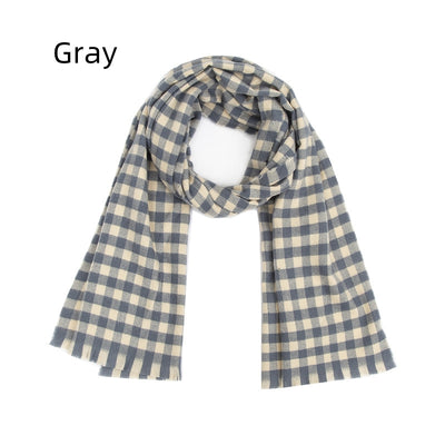 Cashmere-like Small Plaid Scarf