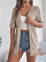 Summer Hollow Knit Cardigan Beach Sunscreen Shirt