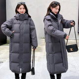 Long Over-the-knee Loose Cotton-padded Down Jacket