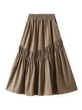 High Waist Irregular Pleated Skirt