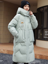 Medium and Long Over-the-knee Cotton-padded Jacket Coat