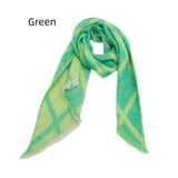 Women Checked Diagonal Scarf