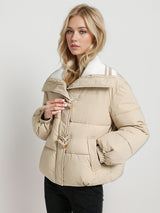 Loose Padded Lapel Cotton-padded Jacket Coat