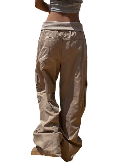 Loose Large Pocket Slacks Pant