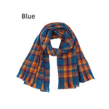 Women Warm Plaid Scarf