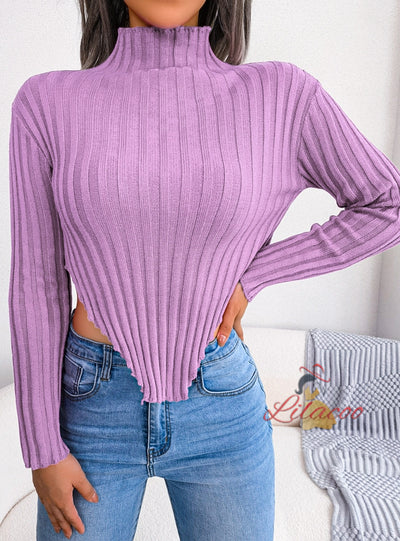 Sexy Semi-turtleneck Long-sleeved Sweater