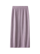 Slim-split Mid-length Knitted Skirt