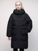 Slim-fit Cotton-padded Long Pocket Padded Coat