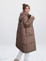 Loose Padded Pockets Long Cotton-padded Down Jacket