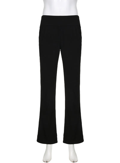 Pit Strip High Waist Sports Casual Pant