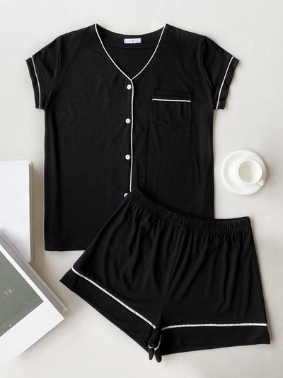 Short Sleeve Summer Pajamas Suit