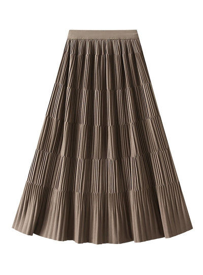 High Waist Pleated Skirt