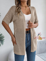 Hollow Short-sleeved Cardigan Sunscreen Cover Up