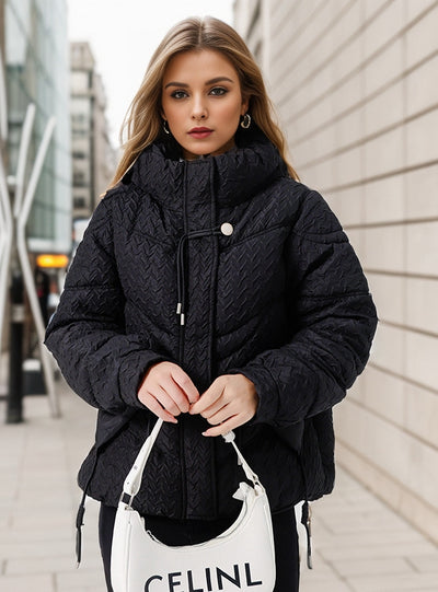 Short Fragrance Style Loose Cotton-padded Coat