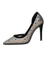 Pointed Diamond Mesh Hollow Stiletto Shoes