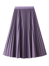 Drape Pleated Ice Silk Linen Skirt